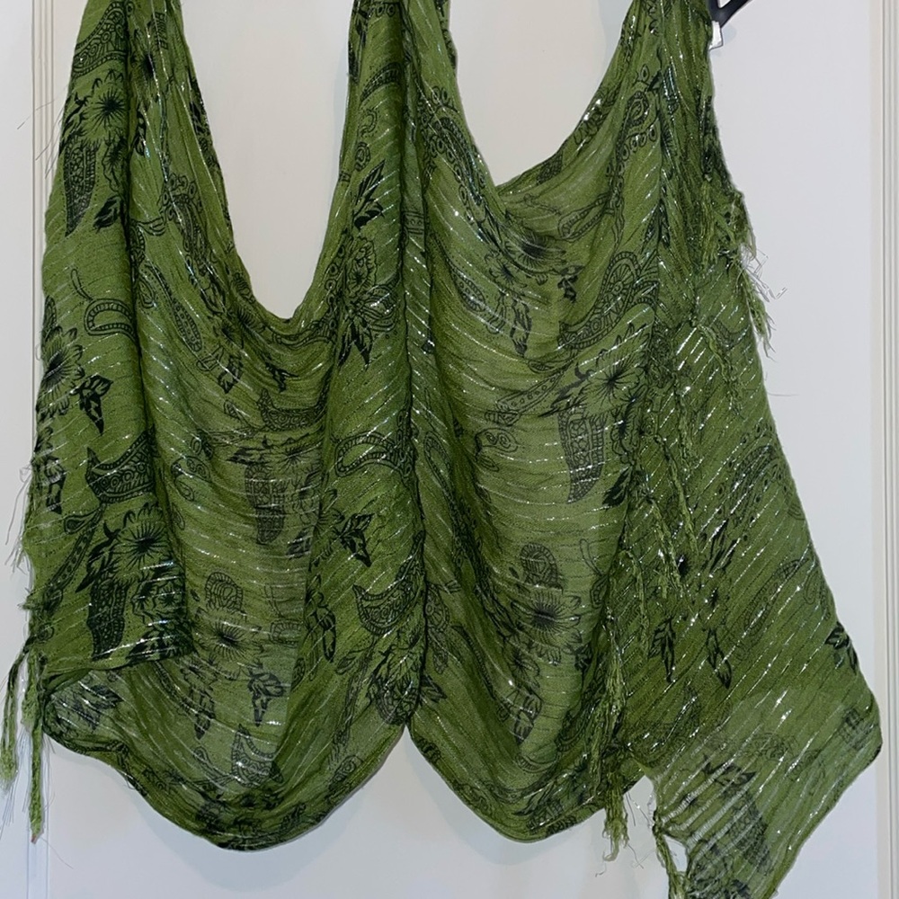 Scarves green shiny